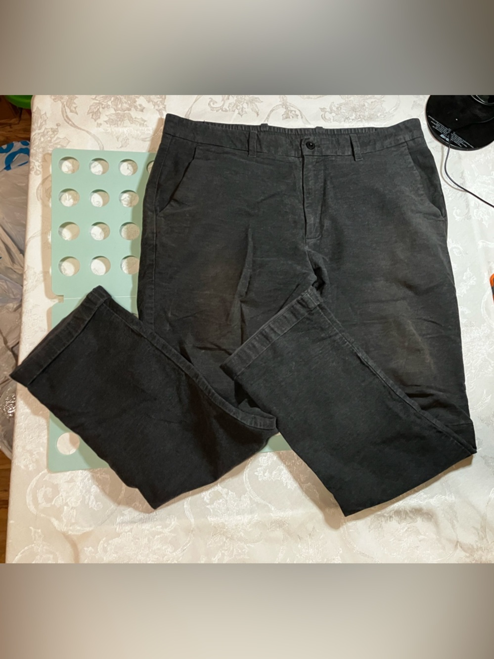 Nautica Men's Black Casual Pants - Classic Straight Fit 38x32